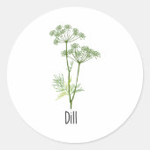 Dill Spices Herb Ronde Sticker (Voorkant)