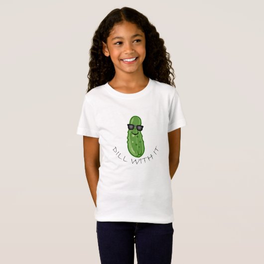Dill with it Design - Girls' Fine Jersey T-Shirt (Voorkant volledig)
