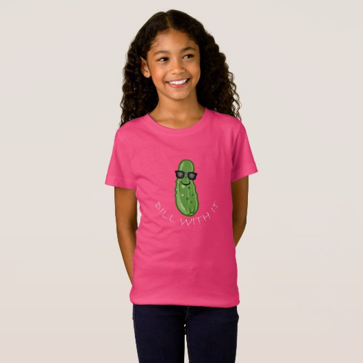 Dill with it Design - Girls' Fine Jersey T-Shirt (Voorkant volledig)