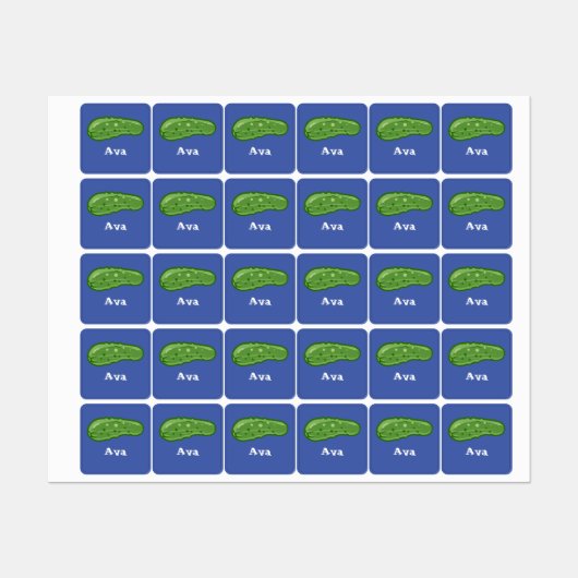 Dill with it Design - Small Square Clothing Label (Vel)