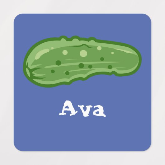 Dill with it Design - Small Square Clothing Label (Design 2)