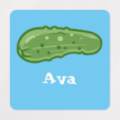 Dill with it Design - Small Square Clothing Label (Design 2)