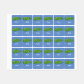 Dill with it Design - Small Square Clothing Label (Vel)