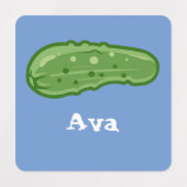 Dill with it Design - Small Square Clothing Label (Design 2)