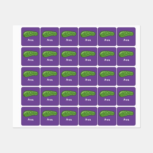 Dill with it Design - Small Square Clothing Label (Vel)