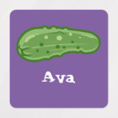 Dill with it Design - Small Square Clothing Label (Design 2)