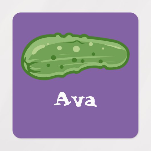 Dill with it Design - Small Square Clothing Label (Design 1)