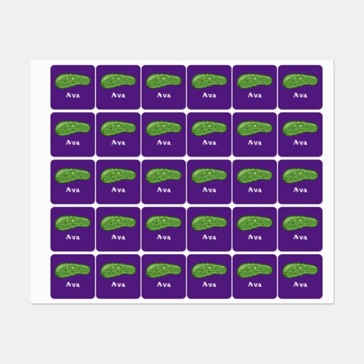 Dill with it Design - Small Square Clothing Label (Vel)