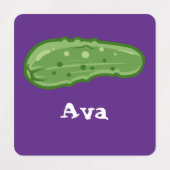 Dill with it Design - Small Square Clothing Label (Design 2)