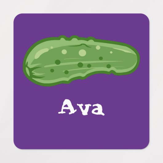 Dill with it Design - Small Square Clothing Label (Design 2)