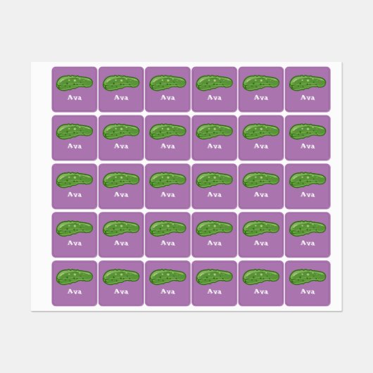 Dill with it Design - Small Square Clothing Label (Vel)