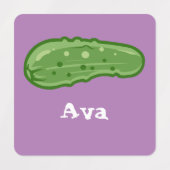 Dill with it Design - Small Square Clothing Label (Design 1)