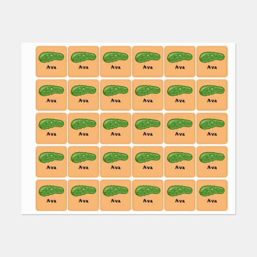 Dill with it Design - Small Square Clothing Label (Vel)