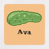 Dill with it Design - Small Square Clothing Label (Design 2)