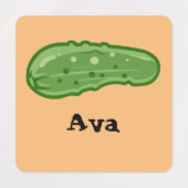 Dill with it Design - Small Square Clothing Label (Design 1)