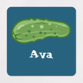 Dill with it Design - Small Square Clothing Label (Design 1)