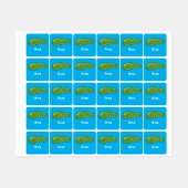 Dill with it Design - Small Square Clothing Label (Vel)