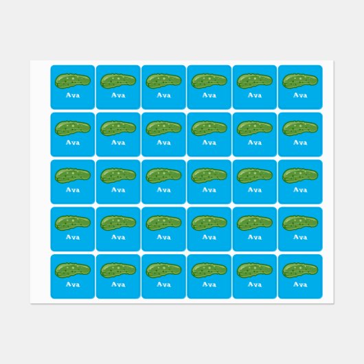 Dill with it Design - Small Square Clothing Label (Vel)