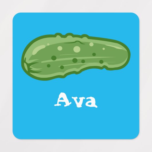 Dill with it Design - Small Square Clothing Label (Design 2)