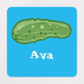 Dill with it Design - Small Square Clothing Label (Design 1)