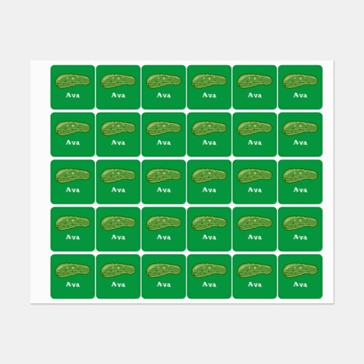 Dill with it Design - Small Square Clothing Label (Vel)