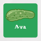 Dill with it Design - Small Square Clothing Label (Design 2)