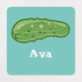 Dill with it Design - Small Square Clothing Label (Design 1)