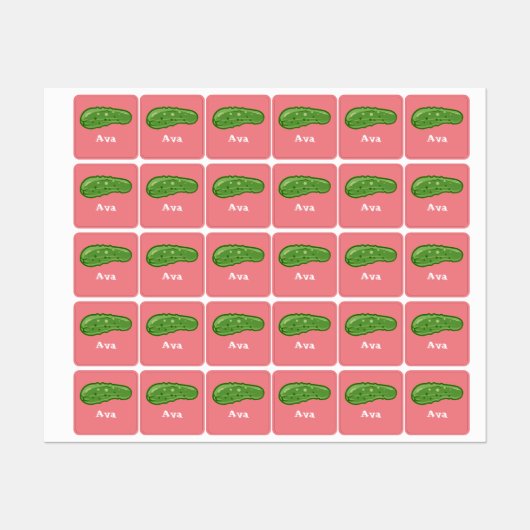 Dill with it Design - Small Square Clothing Label (Vel)