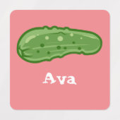 Dill with it Design - Small Square Clothing Label (Design 2)