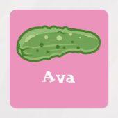 Dill with it Design - Small Square Clothing Label (Design 2)