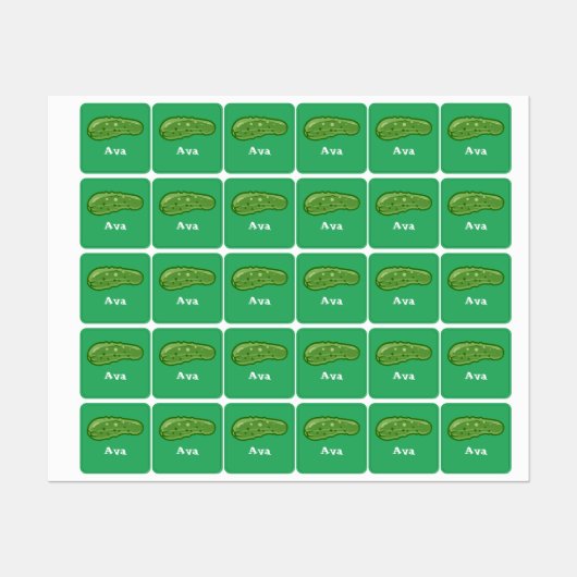 Dill with it Design - Small Square Clothing Label (Vel)