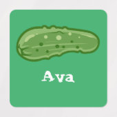 Dill with it Design - Small Square Clothing Label (Design 2)