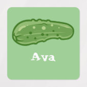 Dill with it Design - Small Square Clothing Label (Design 2)