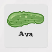 Dill with it Design - Small Square Clothing Label (Design 1)