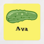 Dill with it Design - Small Square Clothing Label (Design 1)