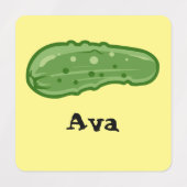 Dill with it Design - Small Square Clothing Label (Design 1)