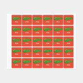 Dill with it Design - Small Square Clothing Label (Vel)