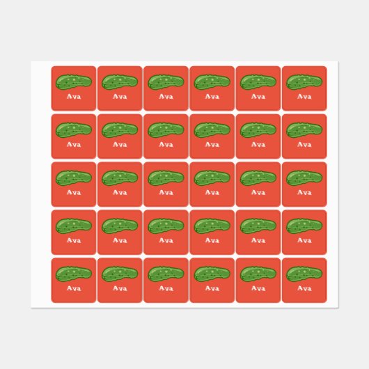 Dill with it Design - Small Square Clothing Label (Vel)