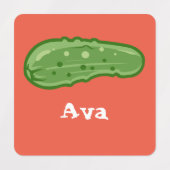 Dill with it Design - Small Square Clothing Label (Design 2)