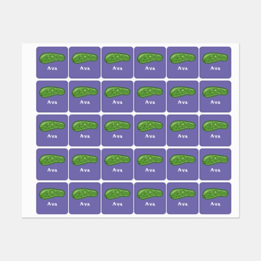 Dill with it Design - Small Square Clothing Label (Vel)