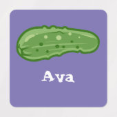 Dill with it Design - Small Square Clothing Label (Design 2)