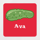 Dill with it Design - Small Square Clothing Label (Design 2)