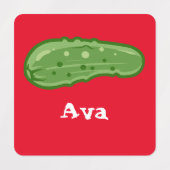 Dill with it Design - Small Square Clothing Label (Design 1)