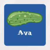 Dill with it Design - Small Square Clothing Label (Design 1)