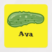 Dill with it Design - Small Square Clothing Label (Design 1)