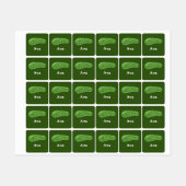 Dill with it Design - Small Square Clothing Label (Vel)