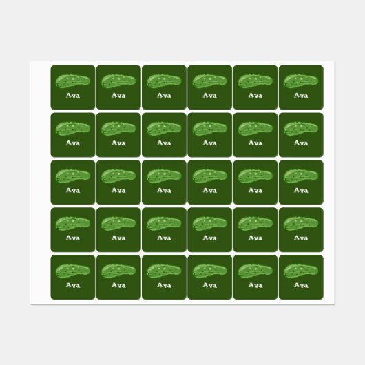 Dill with it Design - Small Square Clothing Label (Vel)