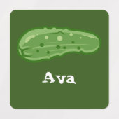 Dill with it Design - Small Square Clothing Label (Design 2)