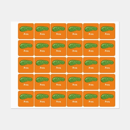 Dill with it Design - Small Square Clothing Label (Vel)