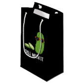 Dill with it Funny Dill Pickle Pun Dark BG Klein Cadeauzakje (Voorkant Gekanteld)